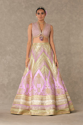 House Of Masaba-Lilac Anar-Phool Lehenga Set-INDIASPOPUP.COM