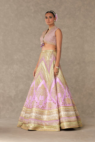 House Of Masaba-Lilac Anar-Phool Lehenga Set-INDIASPOPUP.COM