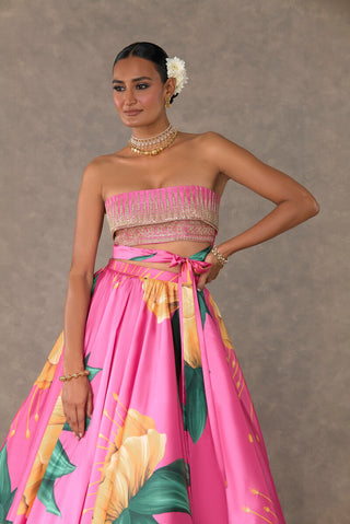 House Of Masaba-Rani Pink Masakali Lehenga Set-INDIASPOPUP.COM