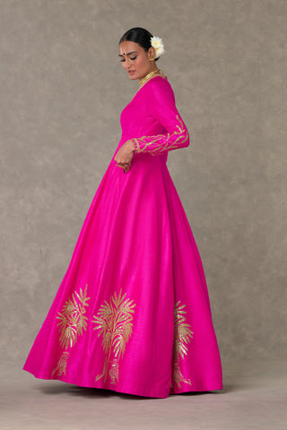 House Of Masaba-Rani Pink Shajara Gown-INDIASPOPUP.COM