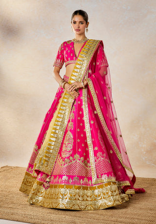 Rose falooda pink lehenga set