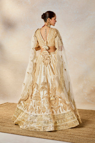 Malai barfi ivory lehenga set