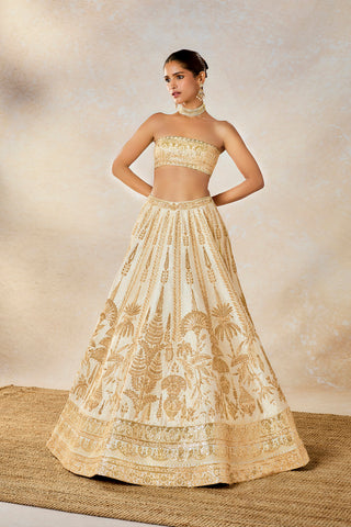 Malai barfi lehenga and cape set