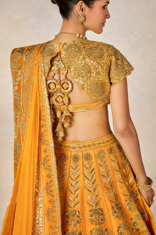 Motichur mango lehenga set