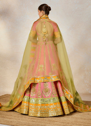 Rose thandai lehenga set