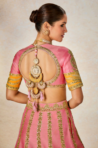 Rose thandai lehenga set