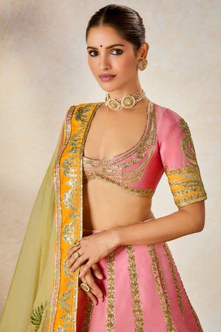 Rose thandai lehenga set