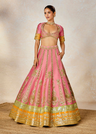 Rose thandai lehenga set