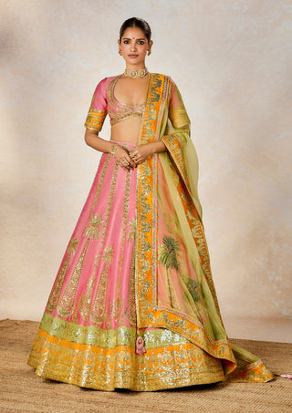 Rose thandai lehenga set