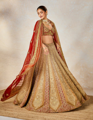 Rust khubani ka meetha lehenga set