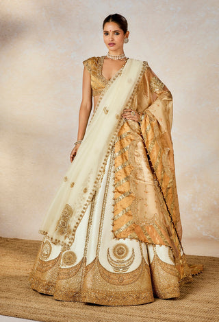 Ivory nan khati lehenga set