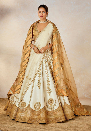 Ivory nan khati lehenga set