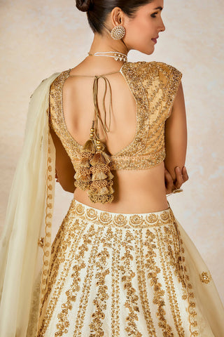 Ivory nan khati lehenga set