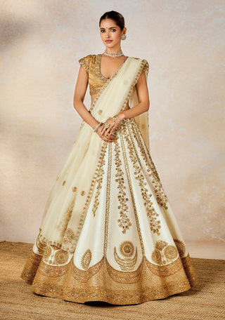 Ivory nan khati lehenga set