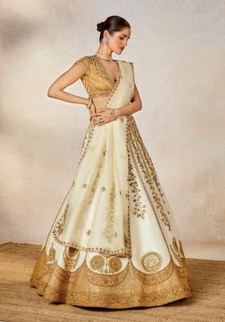 Ivory nan khati lehenga set