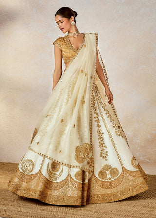 Ivory nan khati lehenga set