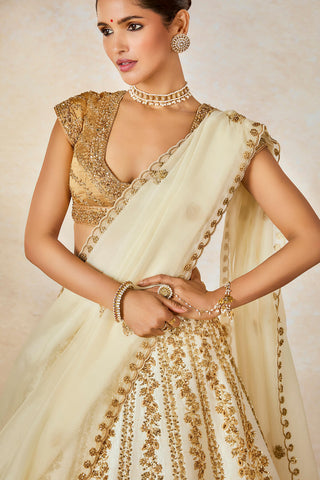 Ivory nan khati lehenga set