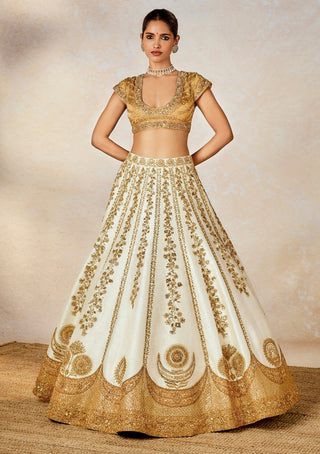 Ivory nan khati lehenga set