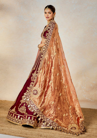 Anjeer kalakand lehenga set