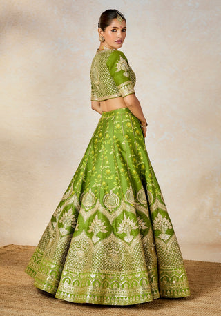 Olive Soda Shikanji Lehenga Set by House Of Masaba available on Indiaspopup