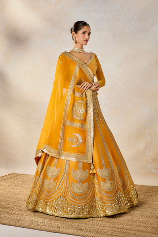 Imarti ochre lehenga set