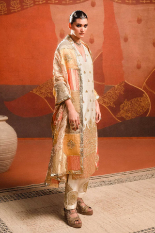 Ivory Kalakand Kurta And Salwar Set by House Of Masaba, available on Indiaspopup.com