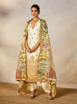 Ivory kalakand kurta and salwar set