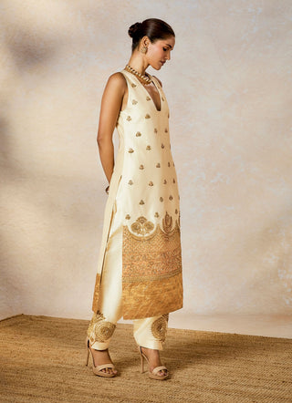 Ivory kalakand kurta and salwar set