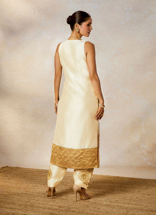 Ivory kalakand kurta and salwar set