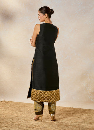 Black kala khatta salwar and kurta set