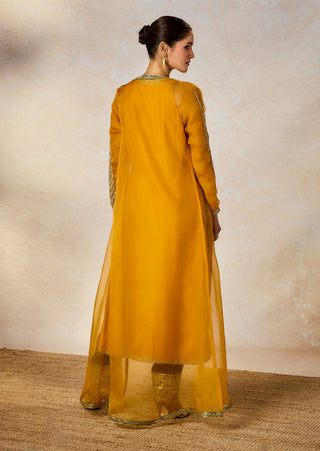 Ochre aam panna kurta set