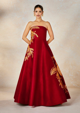 Red paan pasand gown