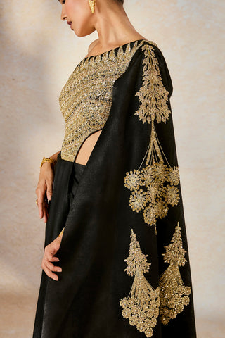 Black kala-khatta sari gown