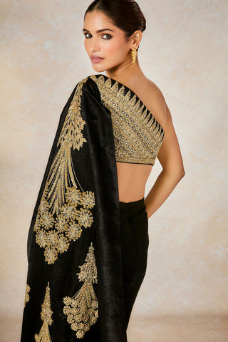 Black kala-khatta sari gown