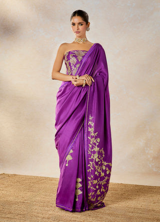 Purple jamun fizz sari set