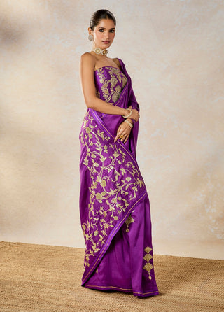 Purple jamun fizz sari set