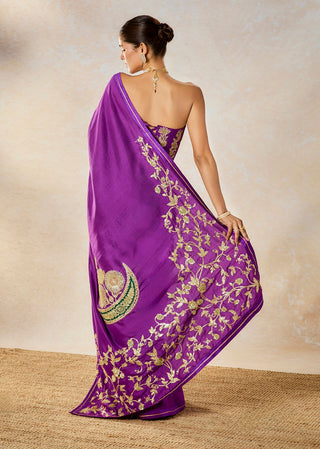 Purple jamun fizz sari set