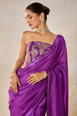 Purple jamun fizz sari set