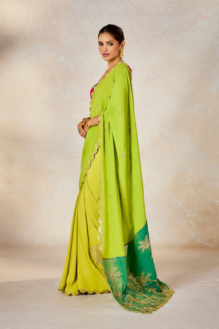 Meetha paan sari and unstitched blouse