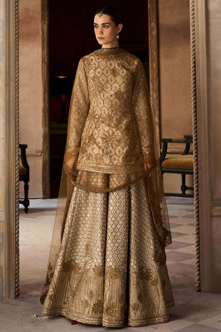 Lotus pond aged ekru sharara set