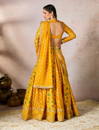 Yellow Nomatic Tribe Lehenga Set by House Of Masaba, available on Indiaspopup.com