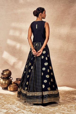 Black trinkets lehenga and blouse