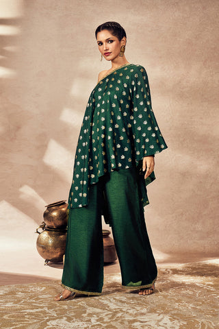 Green Palmscape Tunic And Pants by House Of Masaba, available on Indiaspopup.com