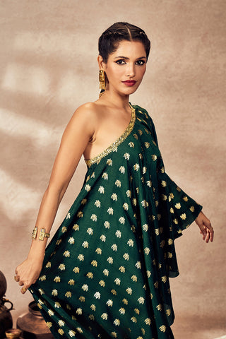 Green Palmscape Tunic And Pants by House Of Masaba, available on Indiaspopup.com