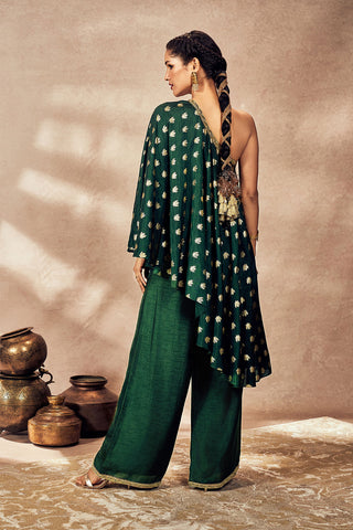 Green Palmscape Tunic And Pants by House Of Masaba, available on Indiaspopup.com