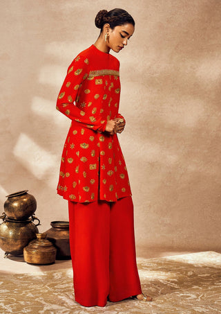 Red trinkets tunic and pants