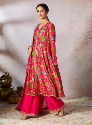 Pink Tropical Printed Kurta Set by House Of Masaba, available on Indiaspopup.com