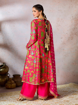 Pink Tropical Printed Kurta Set by House Of Masaba, available on Indiaspopup.com