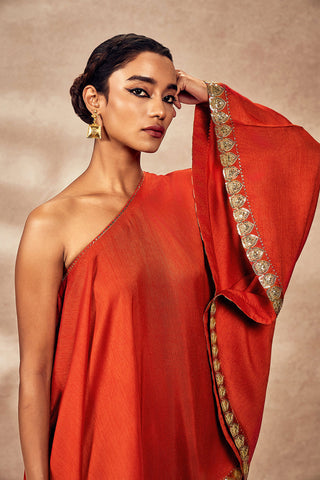 Rust Potters Touch Tunic And Pants by House Of Masaba, available on Indiaspopup.com