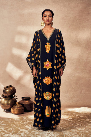 Black trinkets kaftan